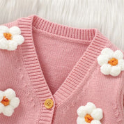 Casaco Tricô Margarida Infantil Feminino - Ama Mamma