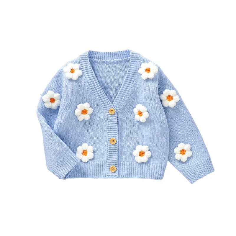 Casaco Tricô Margarida Infantil Feminino - Ama Mamma