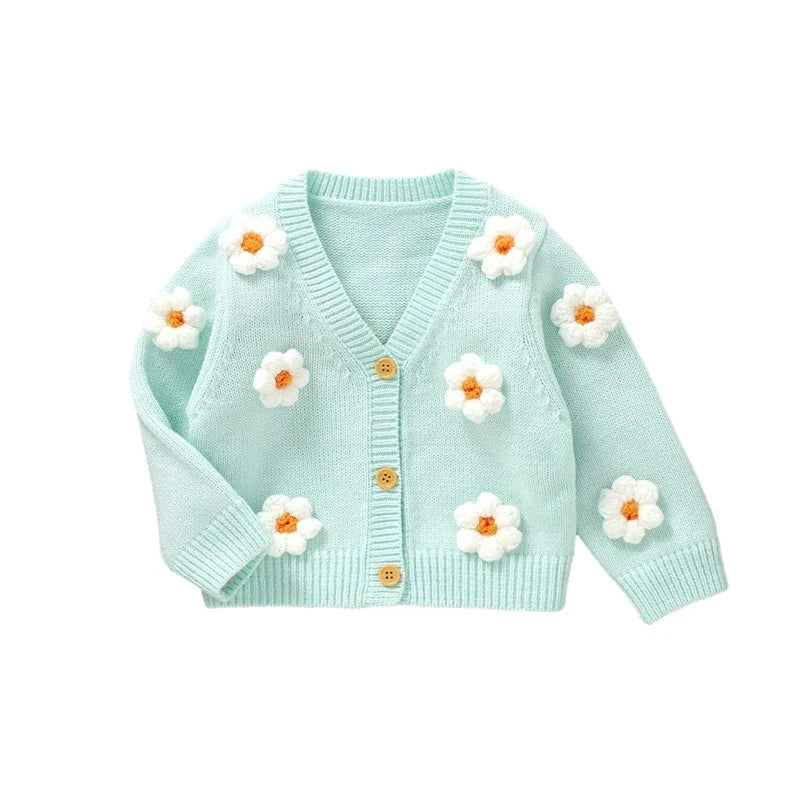 Casaco Tricô Margarida Infantil Feminino - Ama Mamma