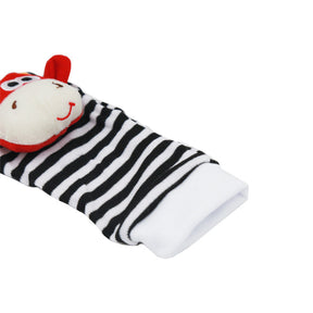 Chocalho Meias e Pulseiras Sensorial do Bebê - Ama Mamma