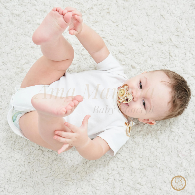 Chupeta Personalizada + Prendedor Premium Brinde - Dourada - Ama Mamma