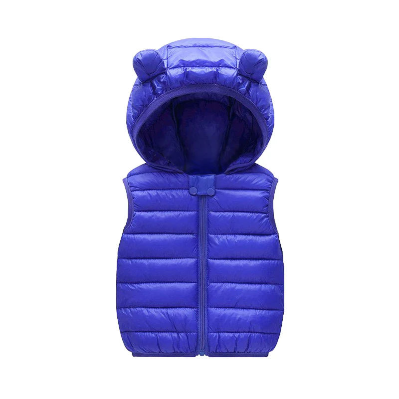 Colete de Inverno Infantil Com Capuz e Zíper - Ama Mamma