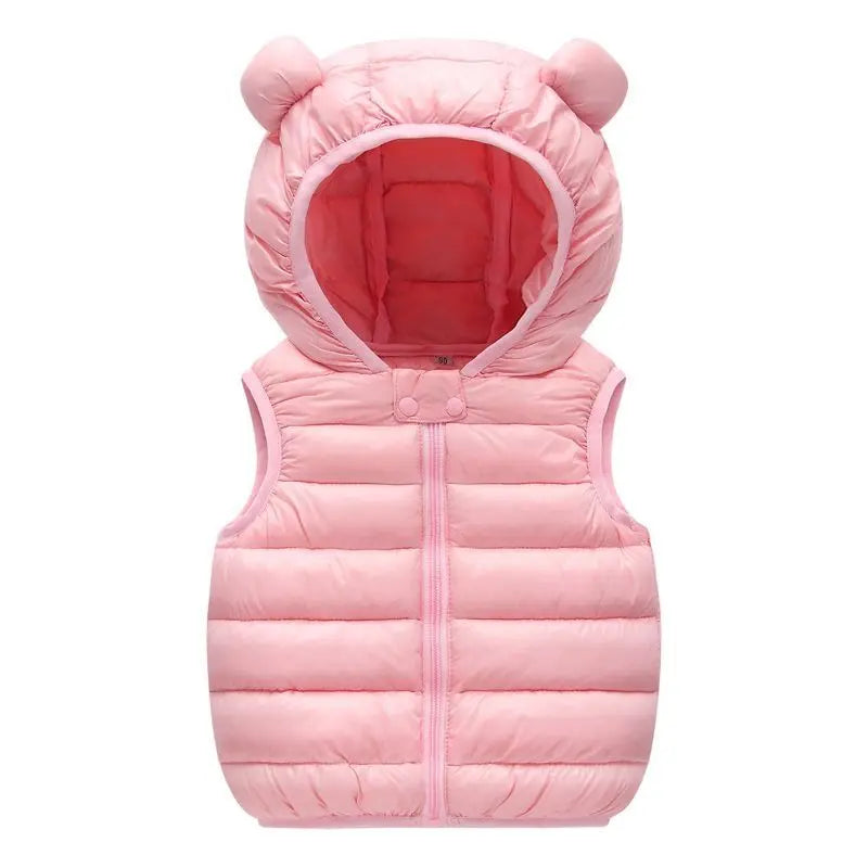 Colete de Inverno Infantil Com Capuz e Zíper - Ama Mamma