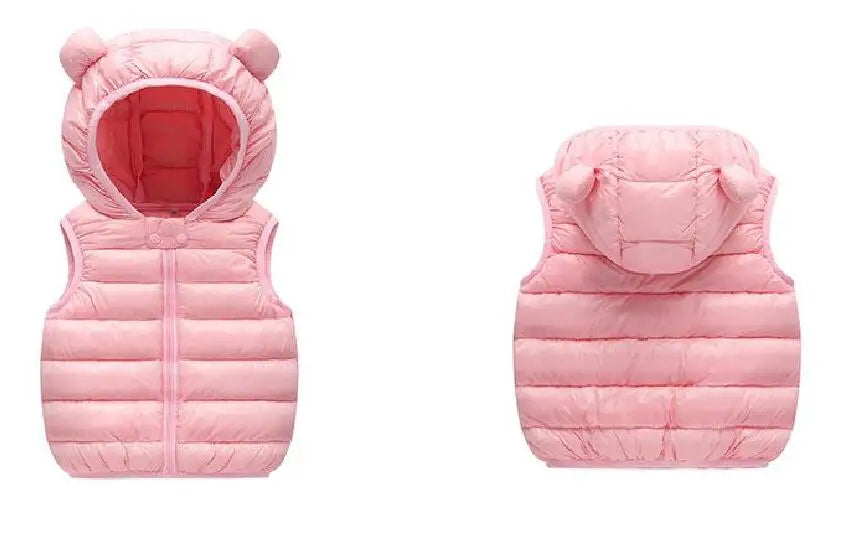 Colete de Inverno Infantil Com Capuz e Zíper - Ama Mamma