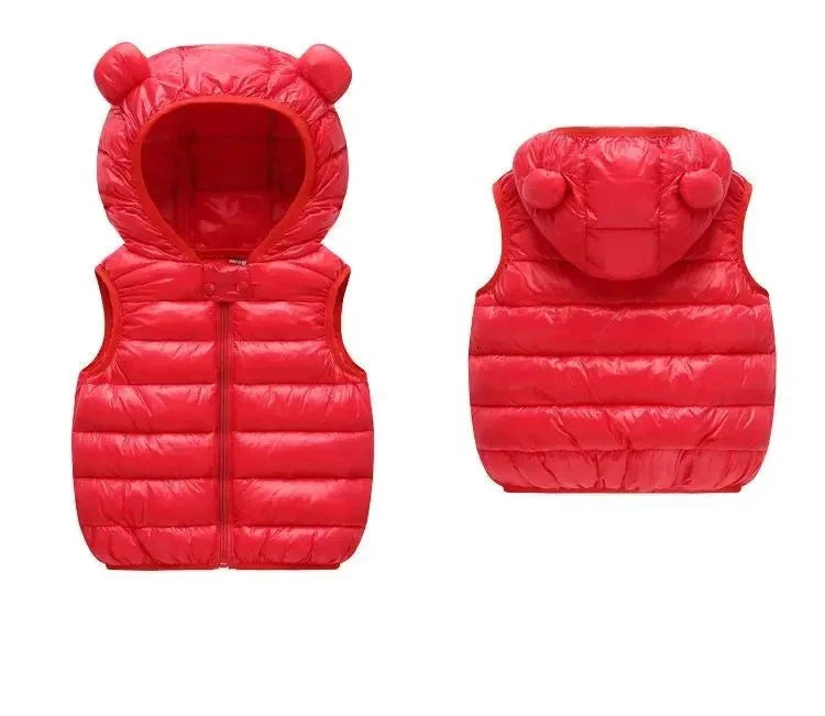 Colete de Inverno Infantil Com Capuz e Zíper - Ama Mamma