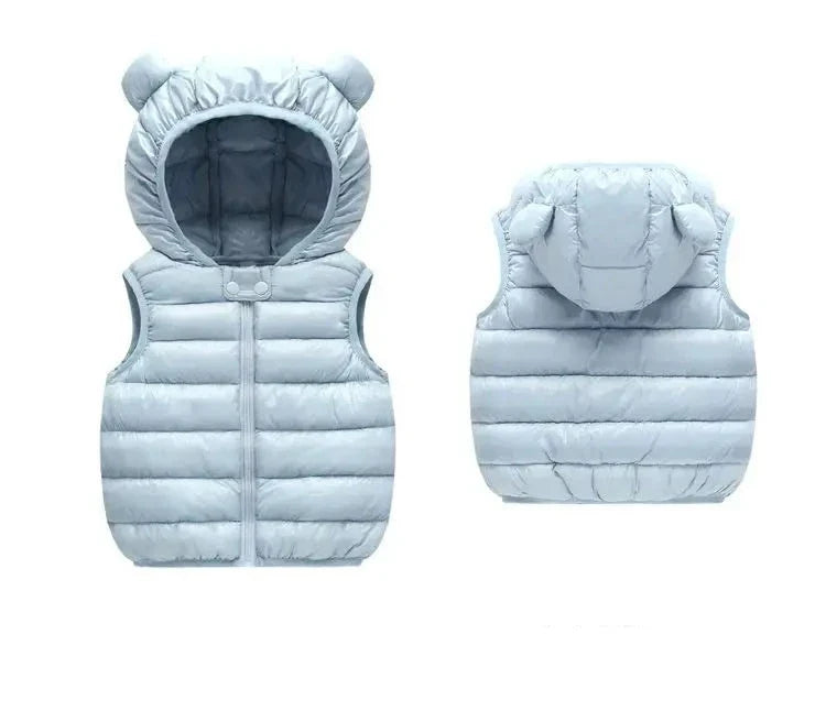 Colete de Inverno Infantil Com Capuz e Zíper - Ama Mamma