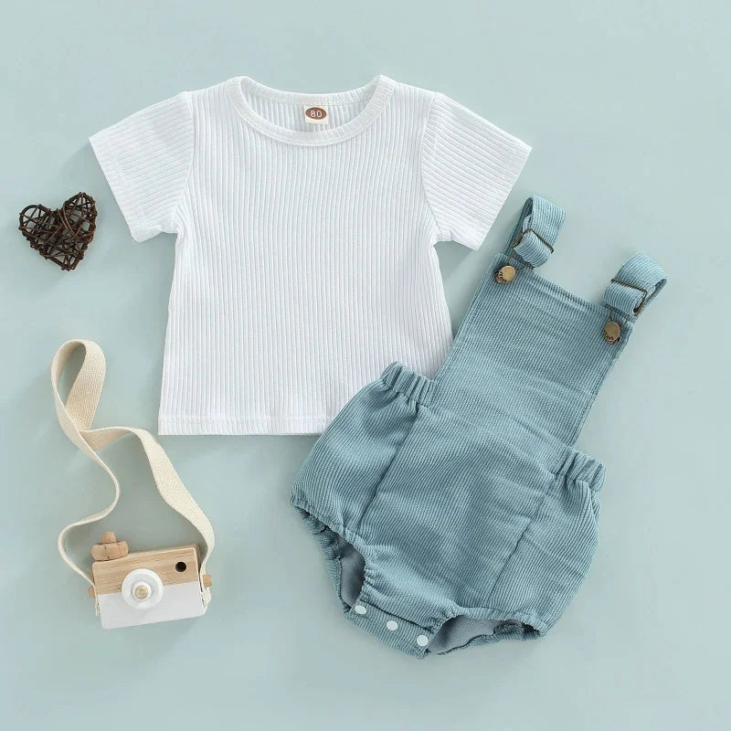 Conjunto de Verão Macacão e Camiseta Ama Mamma - Ama Mamma