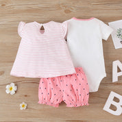 Conjunto Body Bebê Moranguinho - 3 Peças - Ama Mamma