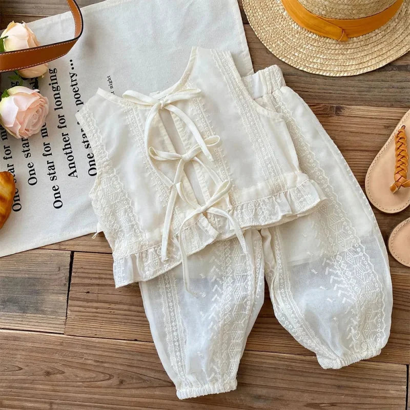 Conjunto Casual Olivia Sem Mangas Blusa e Calça Ama Mamma - Ama Mamma