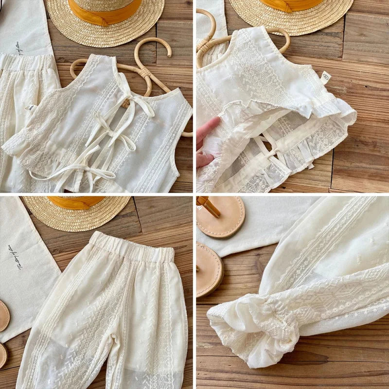 Conjunto Casual Olivia Sem Mangas Blusa e Calça Ama Mamma - Ama Mamma