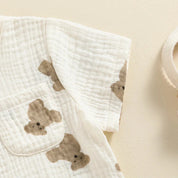 Conjunto Casual de Verão para Meninos com Estampa de Urso Ama Mamma - Ama Mamma