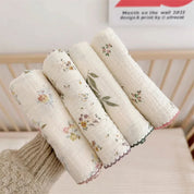 Conjunto de Panos de Boca para Bebê Floral 4 Peças Ama Mamma - Ama Mamma