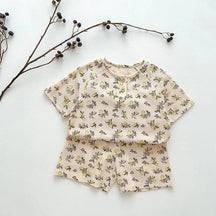 Conjunto de Pijama Elegante com T-Shirt e Short Manga Curta Ama Mamma - Ama Mamma