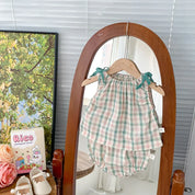 Conjunto Fresquinho de Verão Xadrez para Meninas Ama Mamma - Ama Mamma