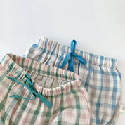 Conjunto Fresquinho de Verão Xadrez para Meninas Ama Mamma - Ama Mamma
