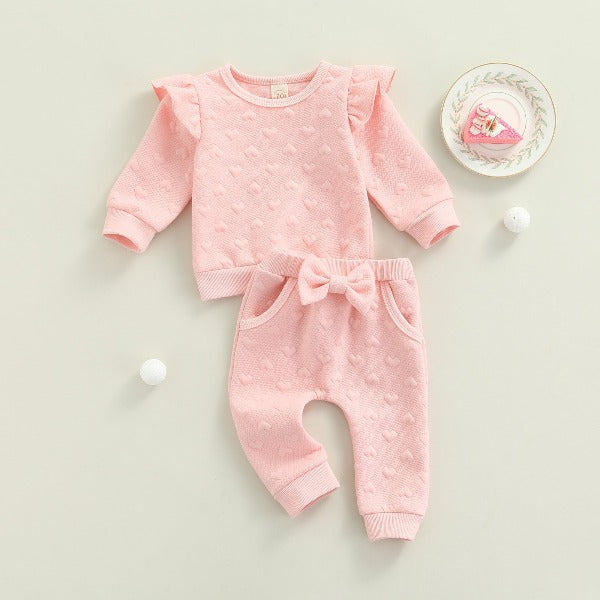 Conjunto Infantil Feminino Corações - Ama Mamma