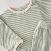 Conjunto Infantil Moderno com Textura Waffle Blusa e Calça Ama Mamma - Ama Mamma