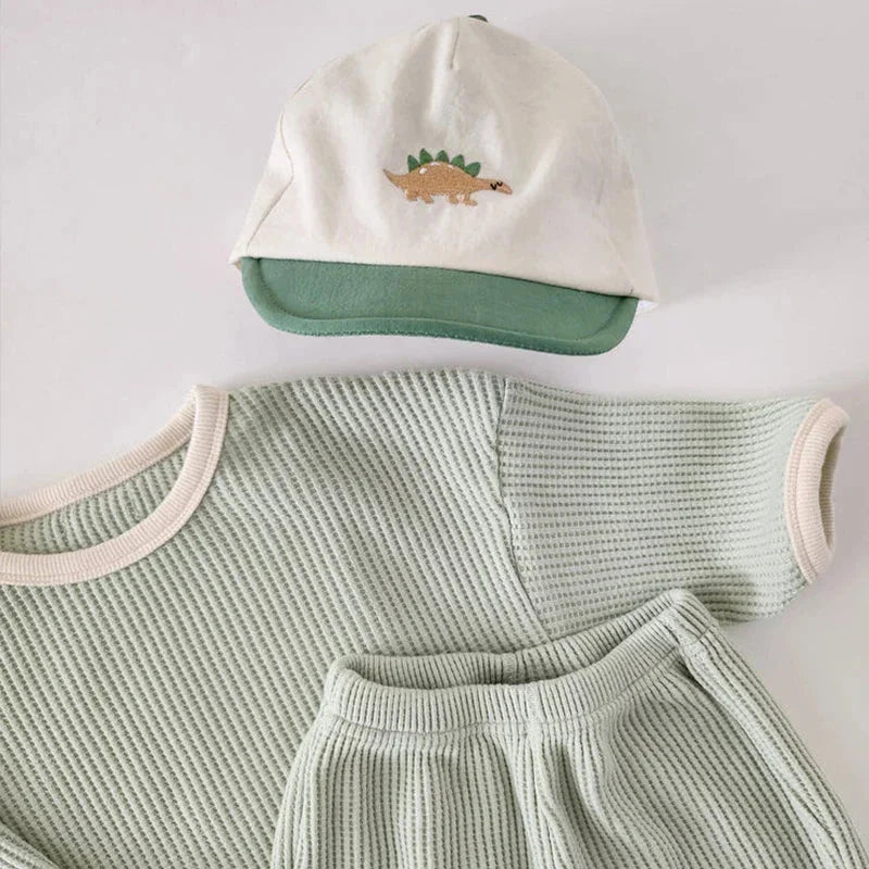 Conjunto Infantil Moderno com Textura Waffle Blusa e Calça Ama Mamma - Ama Mamma