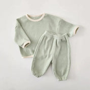 Conjunto Infantil Moderno com Textura Waffle Blusa e Calça Ama Mamma - Ama Mamma