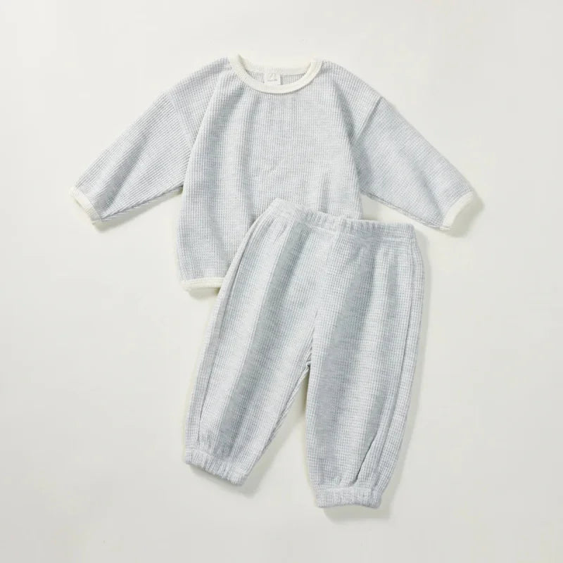 Conjunto Infantil Moderno com Textura Waffle Blusa e Calça Ama Mamma - Ama Mamma