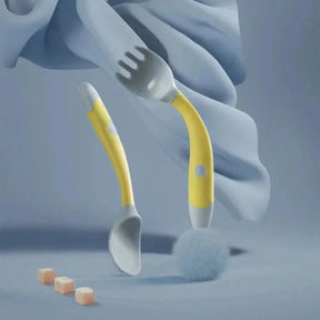 Conjunto Infantil de Talheres Giratórios de Silicone Ama Mamma - Ama Mamma