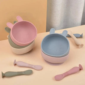 Kit Silicone Premium com Tigela e Colher Infantil Ama Mamma - Ama Mamma