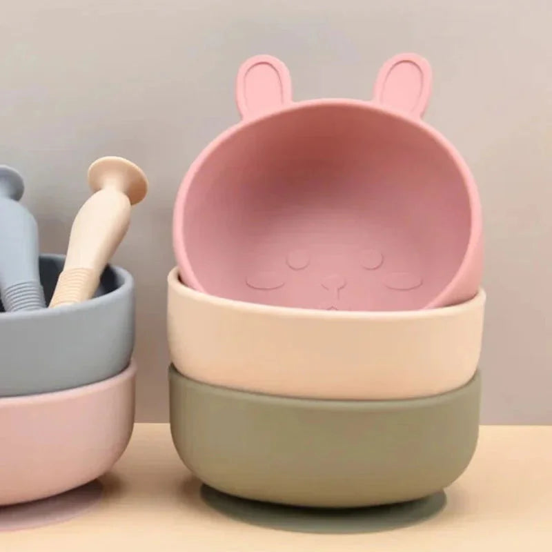 Kit Silicone Premium com Tigela e Colher Infantil Ama Mamma - Ama Mamma