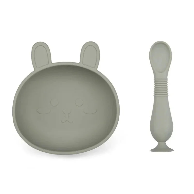 Kit Silicone Premium com Tigela e Colher Infantil Ama Mamma - Ama Mamma