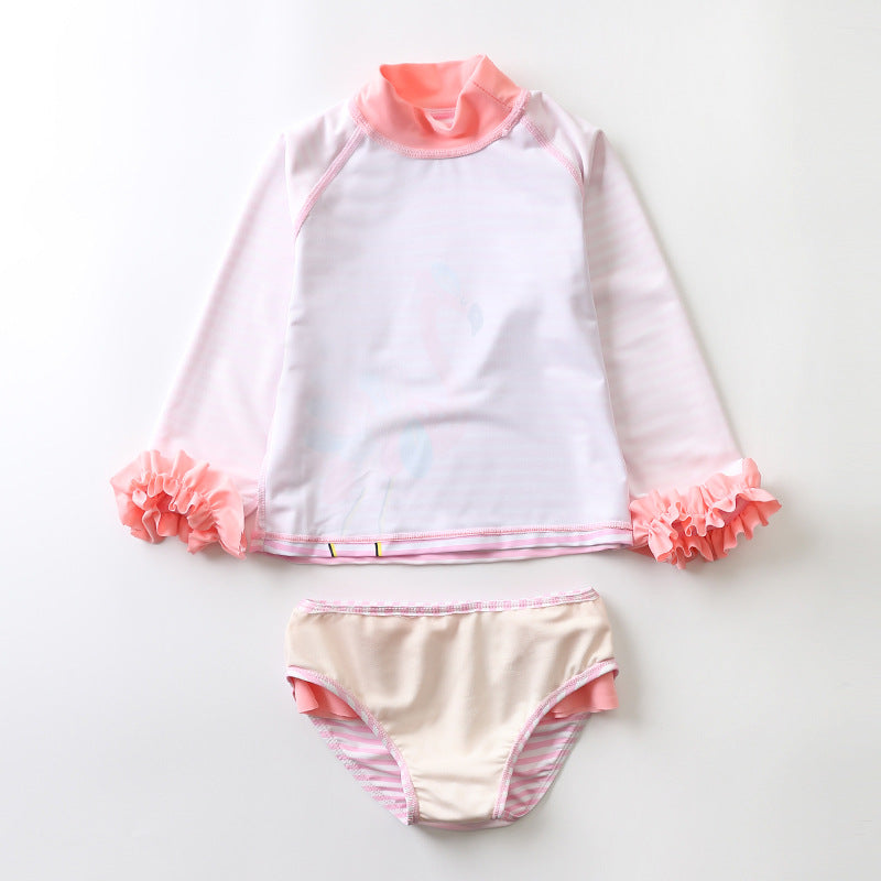 Conjunto Infantil Praia Manga Longa Flamingo - Ama Mamma