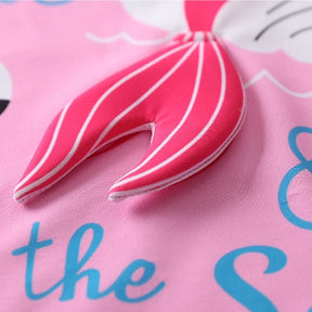 Conjunto Infantil Praia Manga Longa Sereia Rosa - Ama Mamma