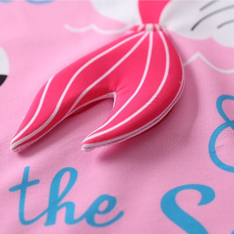 Conjunto Infantil Praia Manga Longa Sereia Rosa - Ama Mamma