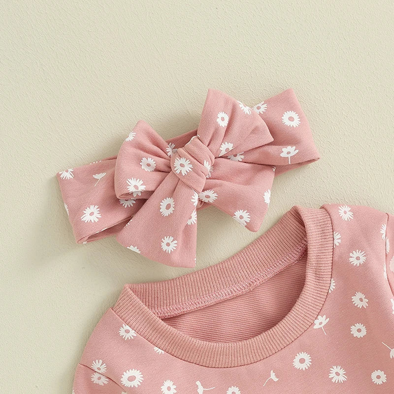 Conjunto Moletom Infantil Feminino Flores - Ama Mamma
