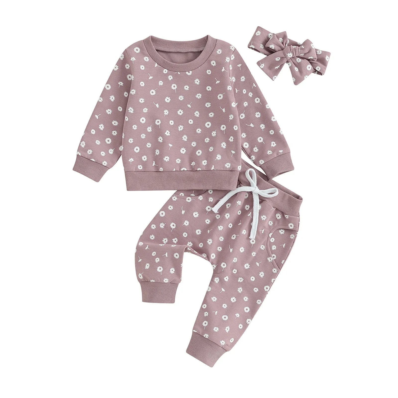 Conjunto Moletom Infantil Feminino Flores - Ama Mamma