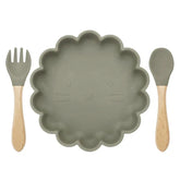Conjunto Prático de Prato Antiderrapante e Talheres de Silicone Ama Mamma - Ama Mamma