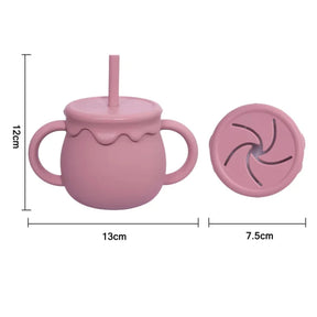 Copo Aconchegante de Silicone com Canudo para Bebê Ama Mamma - 250ml - Ama Mamma