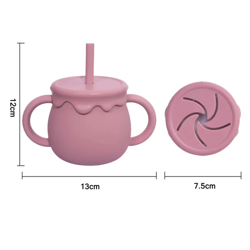 Copo Aconchegante de Silicone com Canudo para Bebê Ama Mamma - 250ml - Ama Mamma