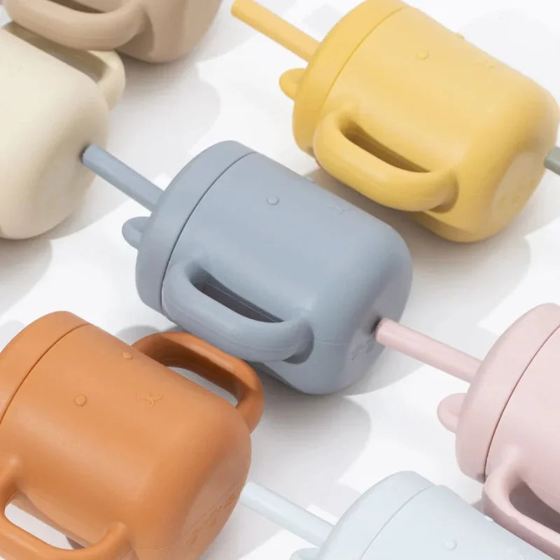 Copo de Treinamento de Silicone com Alça e Canudo para Bebê Ama Mamma - 150ml - Ama Mamma