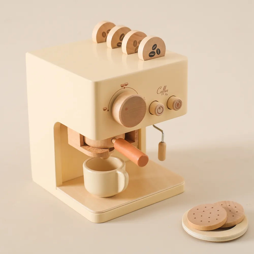 Cozinha Montessori - Máquina de Café Expresso de Madeira - Ama Mamma