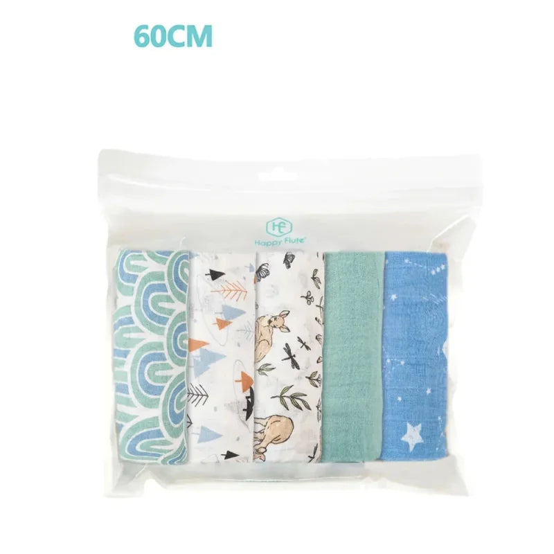 Cueiros Macios 5 Peças em Algodão e Bambu - Conforto e Suavidade Ama Mamma - Ama Mamma