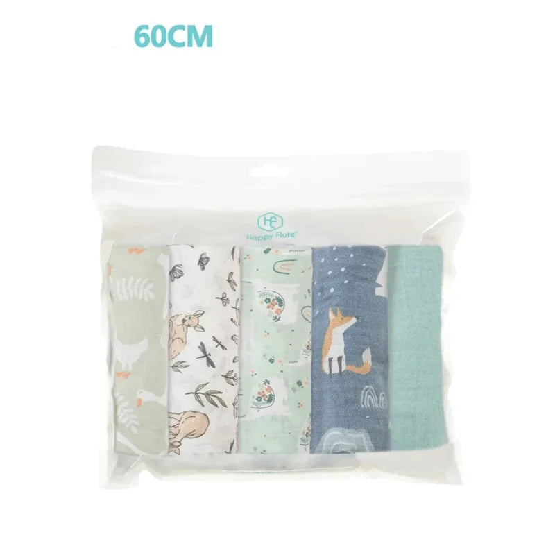 Cueiros Macios 5 Peças em Algodão e Bambu - Conforto e Suavidade Ama Mamma - Ama Mamma