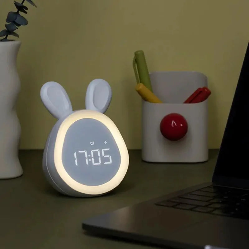 Despertador Infantil de Coelho com LED e Luz Noturna Ama Mamma - Ama Mamma
