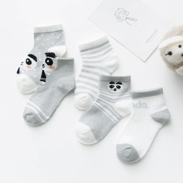 Kit 5 pares de Meia Baby Bichinhos - Ama Mamma