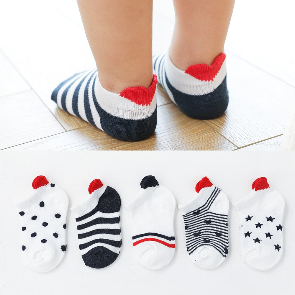 Kit 5 pares de Meia Infantil Coraçãozinho - Ama Mamma