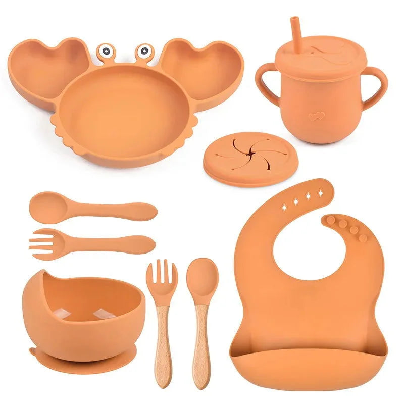 Kit Alimentação Divertido Caranguejo 8 Peças Ama Mamma - Ama Mamma
