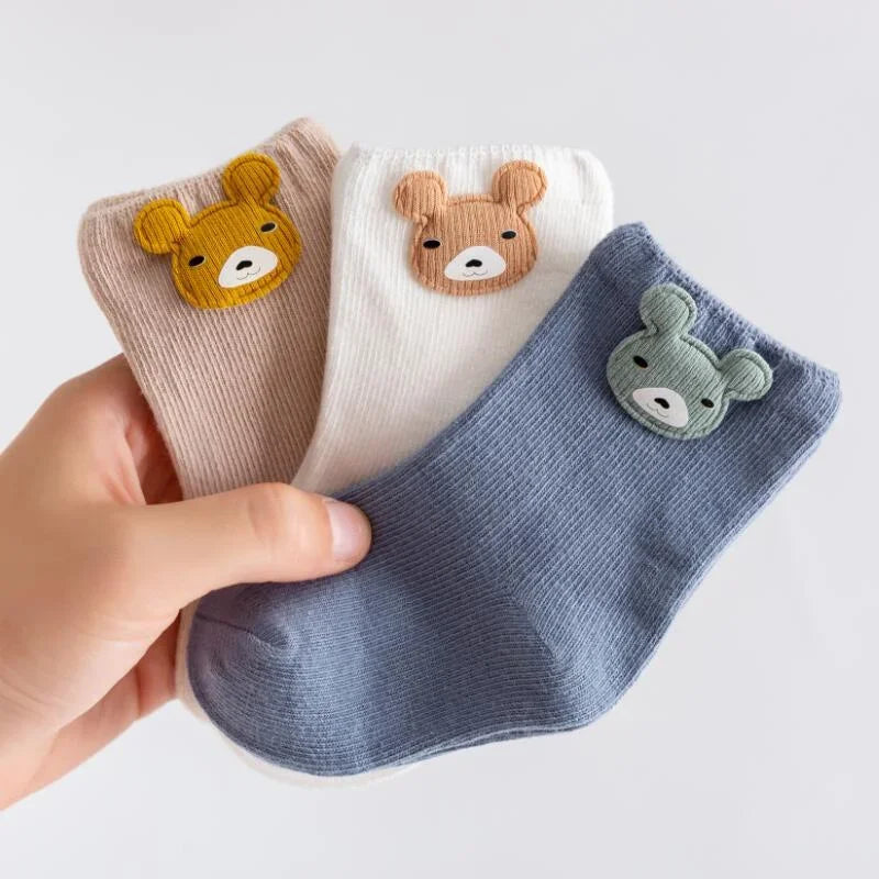 Kit com 3 Pares de Meias Cartoon para Bebês Ama Mamma - Ama Mamma