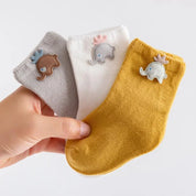 Kit com 3 Pares de Meias Cartoon para Bebês Ama Mamma - Ama Mamma