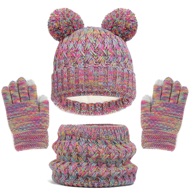 Kit de Inverno Infantil Touca Luvas Cachecol - Ama Mamma