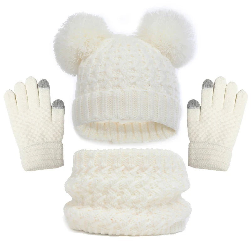 Kit de Inverno Infantil Touca Luvas Cachecol - Ama Mamma