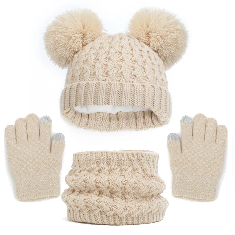 Kit de Inverno Infantil Touca Luvas Cachecol - Ama Mamma