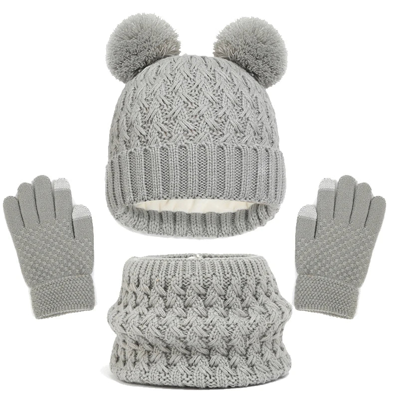 Kit de Inverno Infantil Touca Luvas Cachecol - Ama Mamma